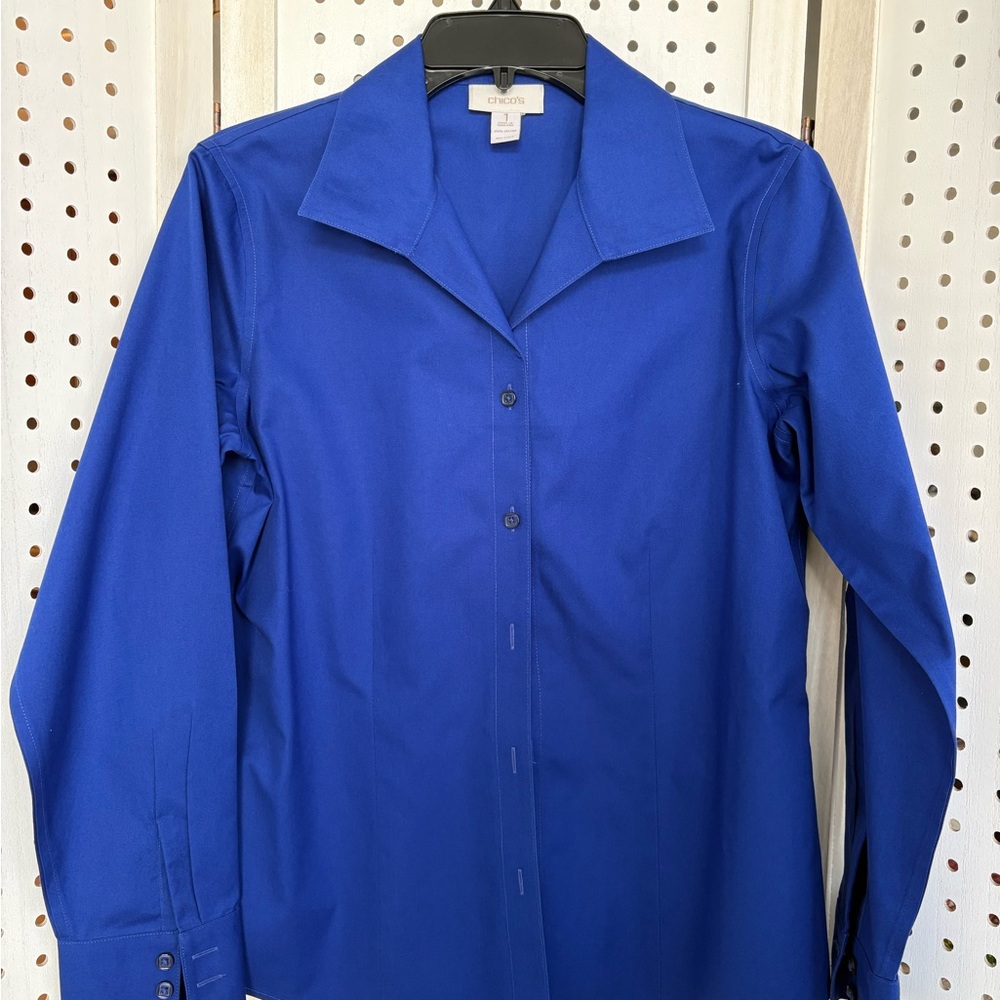Chico's Royal Blue Collared Shirt